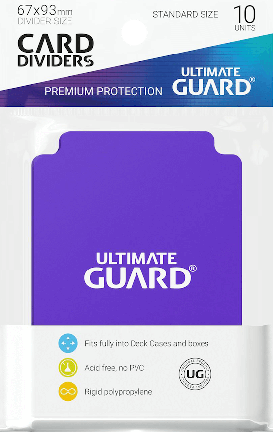 Ultimate Guard Card Dividers Kartentrenner Standardgröße Violett Verpackung Vorderansicht