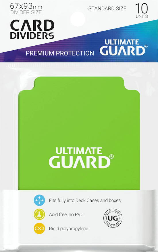 Ultimate Guard Card Dividers Kartentrenner Standardgröße Hellgrün Verpackung Vorderansicht