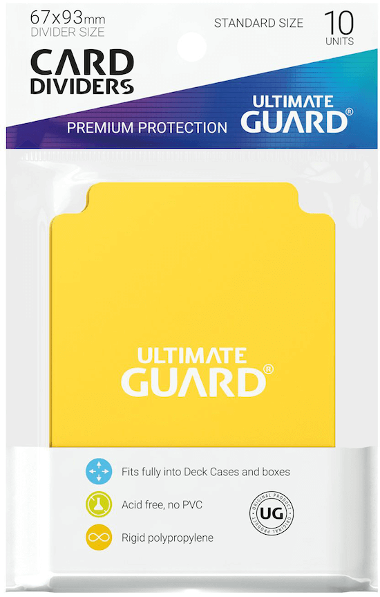 Ultimate Guard Card Dividers Kartentrenner Standardgröße Gelb Verpackung Vorderansicht