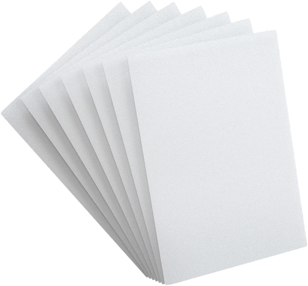 Gamegenic Prime Kartenhüllen (100) Weiß - Glänzende Premium Sleeves in Standardgröße 