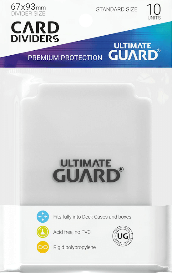 Ultimate Guard Card Dividers Kartentrenner Standardgröße Transparent Verpackung Vorderansicht
