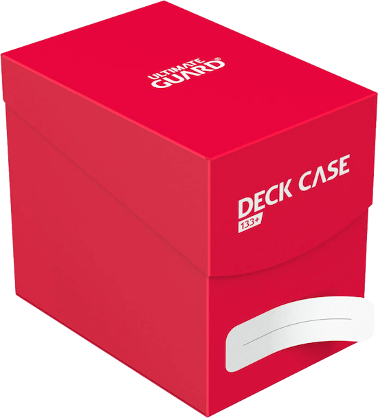Ultimate Guard Card Deck Case 133+ Standardgröße Rot Vorderansicht Sticker