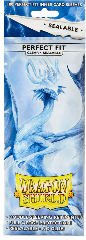 Dragon Shield Perfect Fit Kartenhüllen verschließbar (100): Toploader Soft Sleeves in Standardgröße Transparent